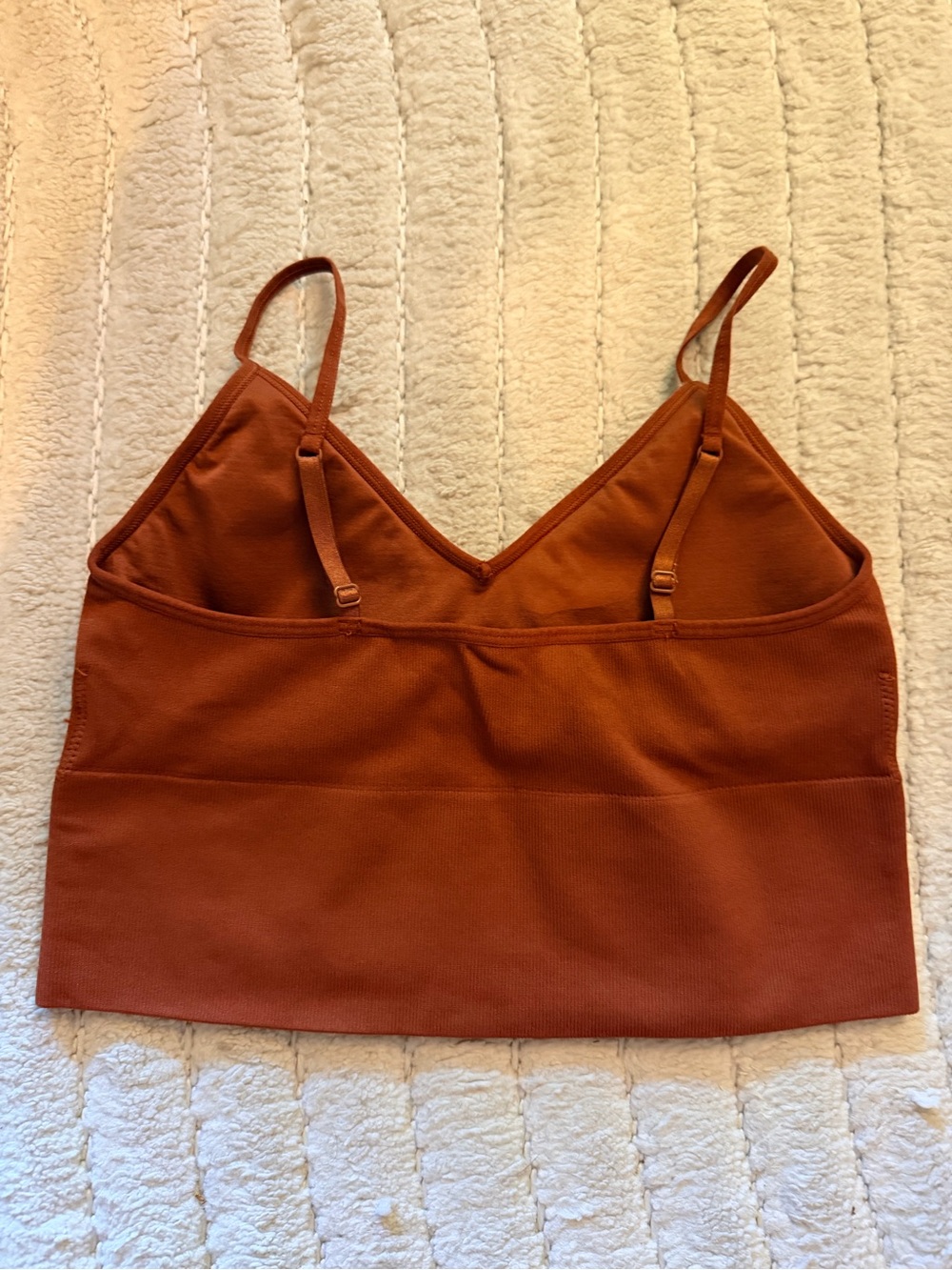 Dynamite Rust Orange Ribbed Bralette Cami Medium - Picture 2 of 3